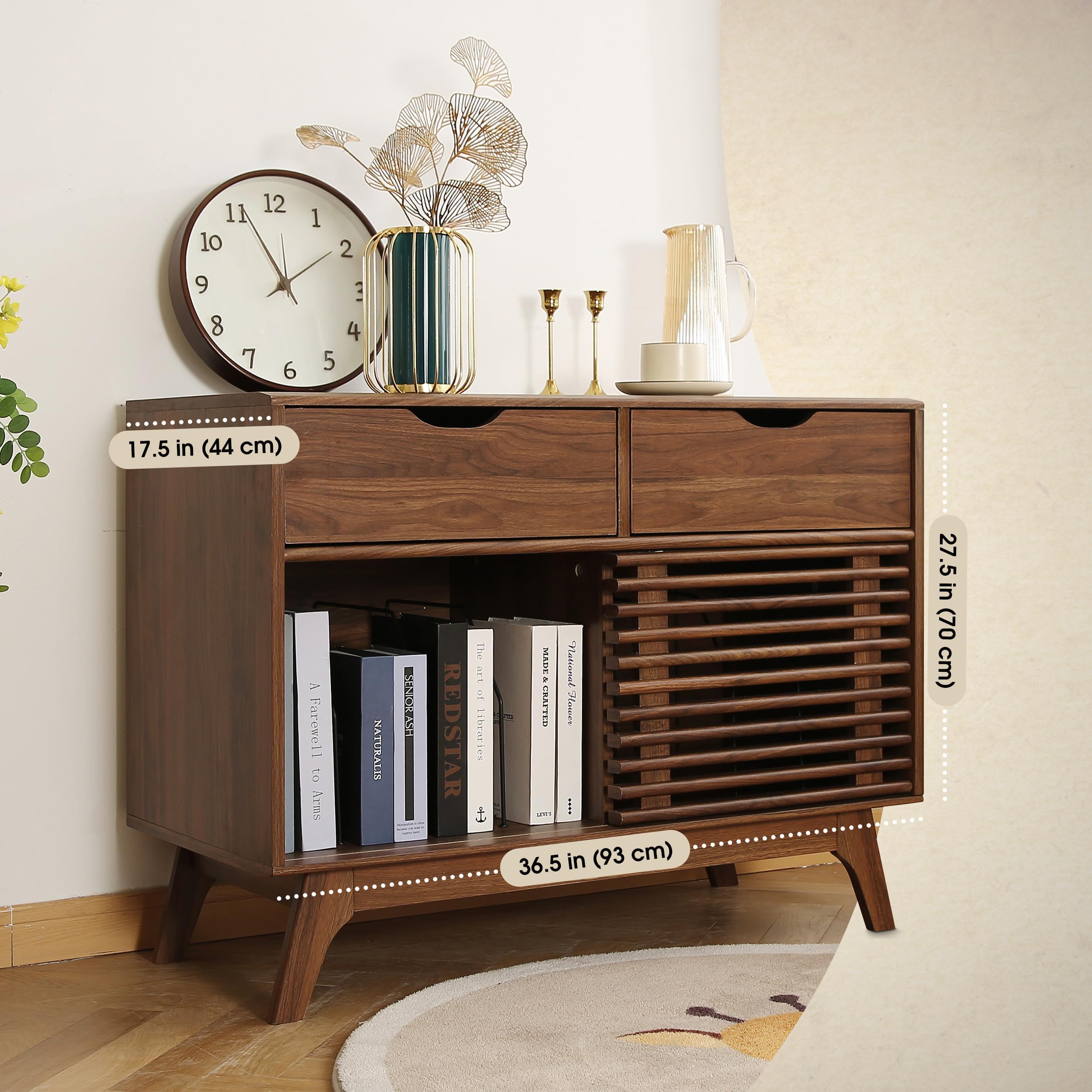 Amazon.co.jp: Houseables レコードプレーヤーキャビネット